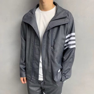 Áo khoác bốn thanh nam M-3XL TB Cổ đứng Áo khoác dây kéo đôi hai lớp Áo khoác Oxford nhỏ Áo gió Áo khoác ngoài nam rộng rãi dành cho nữ Áo khoác ngoài bốn thanh