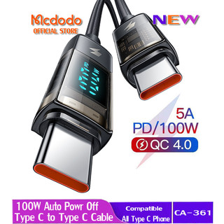 Mcdodo Dây Cáp Sạc Nhanh 100w 5a type c Sang type c Cho huawei realme ca-361