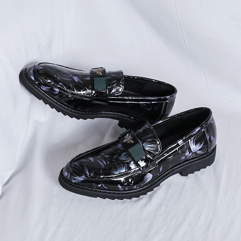 Giày Lười Da Bóng Chống Trượt Thời Trang Hàn Quốc Cho Nam