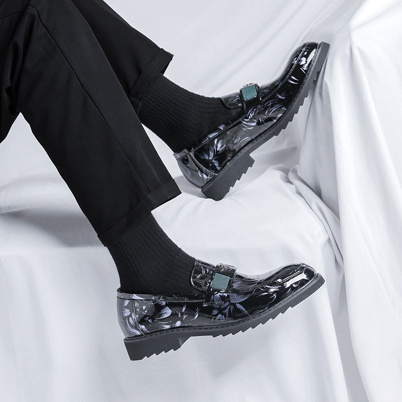 Giày Lười Da Bóng Chống Trượt Thời Trang Hàn Quốc Cho Nam