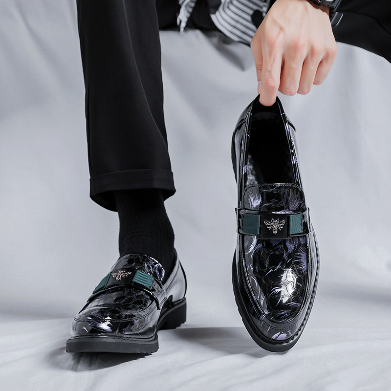 Giày Lười Da Bóng Chống Trượt Thời Trang Hàn Quốc Cho Nam