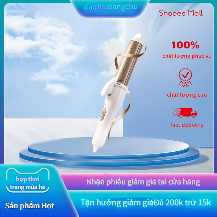 XiaoZhubangchu Máy Uốn Tóc Xoăn Tự Động Cỡ Lớn Không Làm Tổn Thương Tóc
