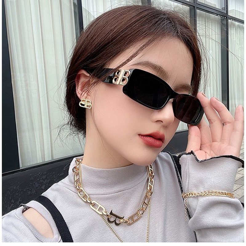 Kính mát gọng chữ nhật vuông thời trang sành điệu cho nam và nữ