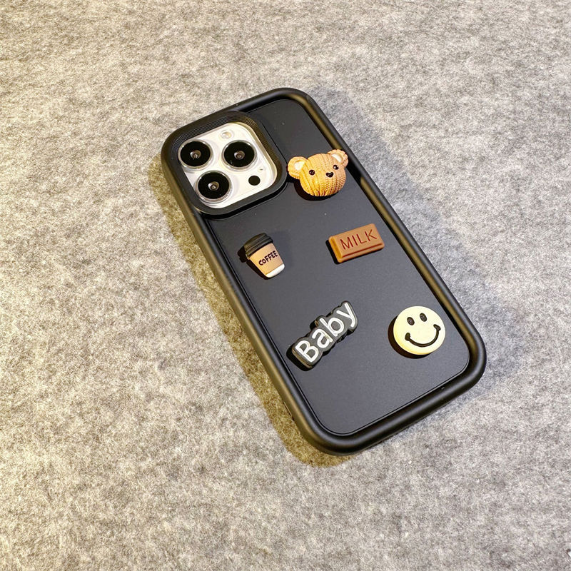 Ốp Điện Thoại tpu Mềm Hình Gấu 3D Màu Đen / Xanh Lá / Nâu Cho Iphone14 14 Pro 14 Pro MAX 11 12 promax 13 Pro MAX XS MAX XR X