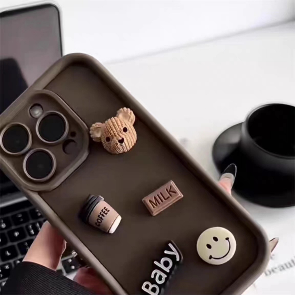 Ốp Điện Thoại tpu Hình Gấu 3d Cho iphone 15 15promax 14 14 pro 14 pro max 11 12 promax 13 pro max xs max xr x 7 8plus