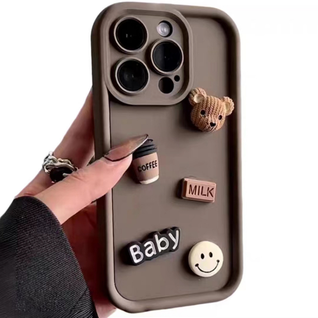 Ốp Điện Thoại tpu Hình Gấu 3d Cho iphone 15 15promax 14 14 pro 14 pro max 11 12 promax 13 pro max xs max xr x 7 8plus