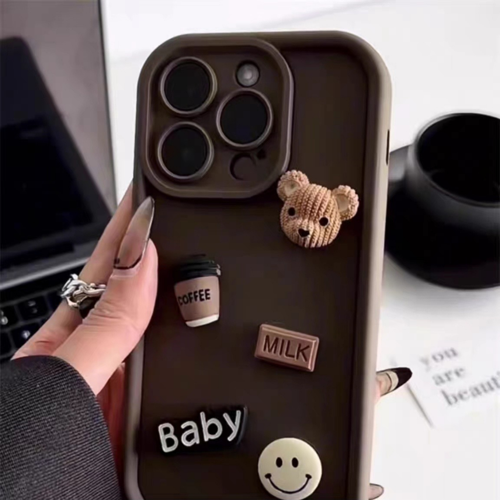 Ốp Điện Thoại tpu Hình Gấu 3d Cho iphone 15 15promax 14 14 pro 14 pro max 11 12 promax 13 pro max xs max xr x 7 8plus