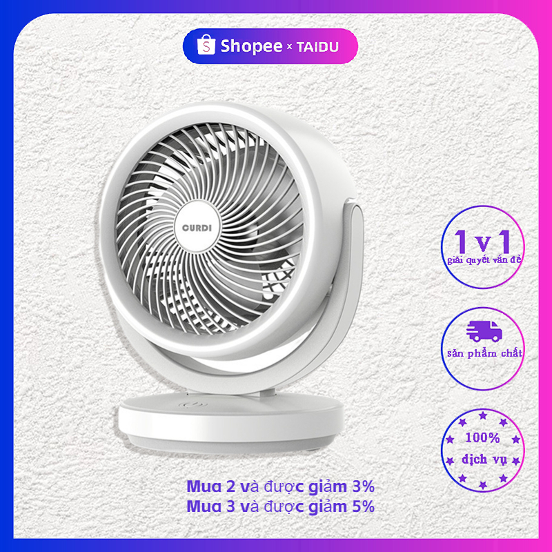 TAIDU Quạt Để Bàn Tuần Hoàn Có Thể Điều Chỉnh Nhiều Góc Sạc USB