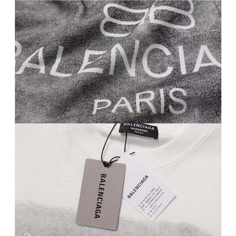 Balen-cia-ga Áo Thun Cotton Mùa Hè Tay Cộc In Họa Tiết Balenci Cỡ Lớn M-3XL Mới Cho Nam Và Nữ