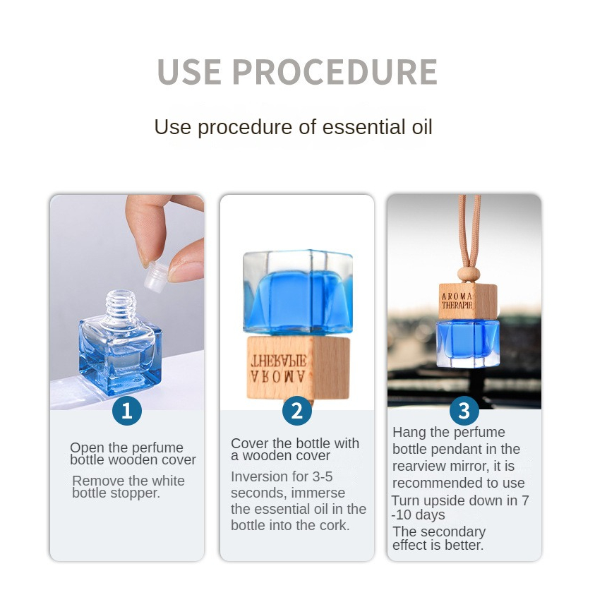 Tinh Dầu Chai treo xe hơi-Thiên Nhiên Nguyên Chất Tỏa Hương 6ml Phòng Ngủ Treo Tủ Quần Áo Nhà Vệ Sinh Khử Mùi