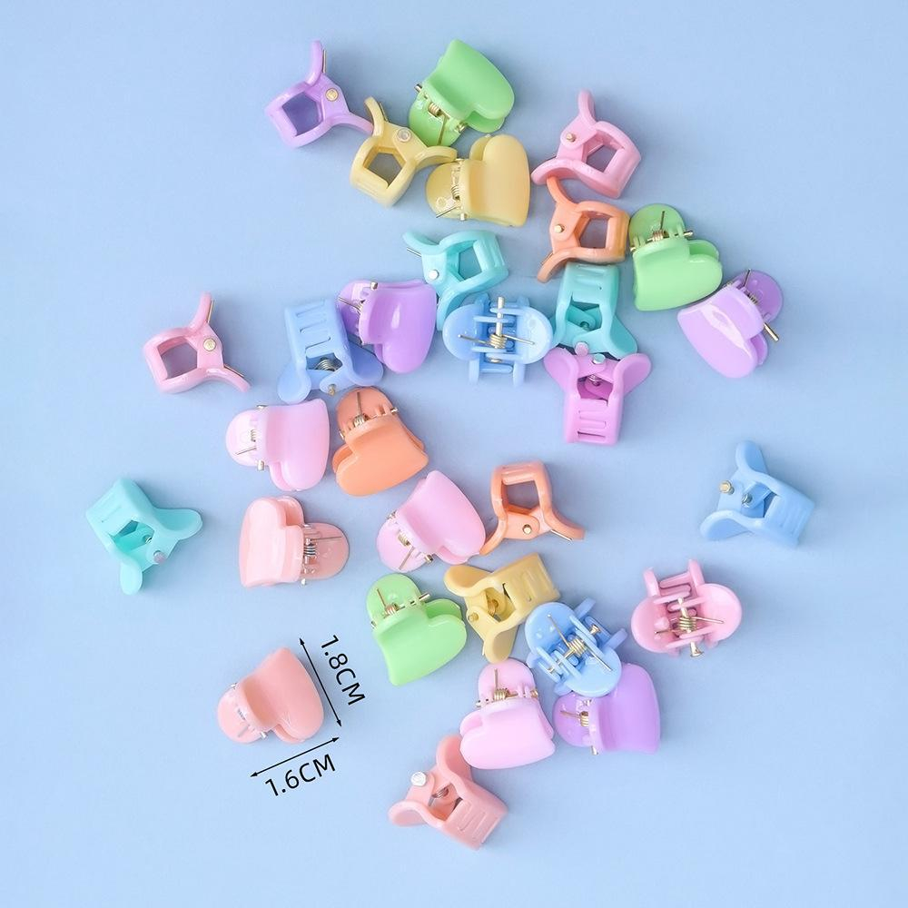 Kẹp Tóc Mini Hình Trái Tim / Bướm / Vương Miện Màu Kẹo Ngọt Ngào Dễ Thương