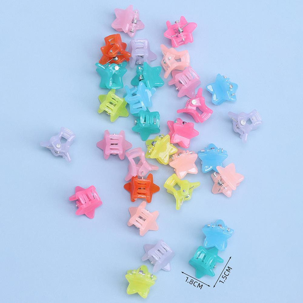 Kẹp Tóc Mini Hình Trái Tim / Bướm / Vương Miện Màu Kẹo Ngọt Ngào Dễ Thương