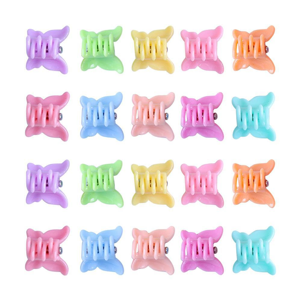 Kẹp Tóc Mini Hình Trái Tim / Bướm / Vương Miện Màu Kẹo Ngọt Ngào Dễ Thương