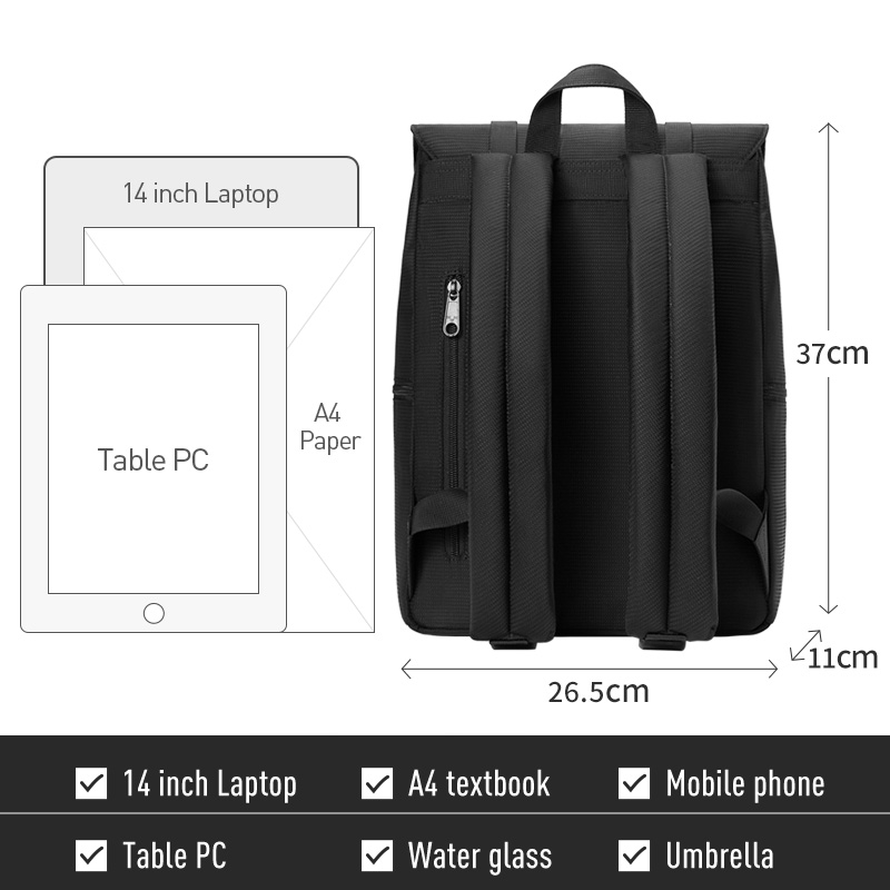 Ba Lô Du Lịch siro recycloth series 14 inch 2642 Phong Cách Hàn Quốc