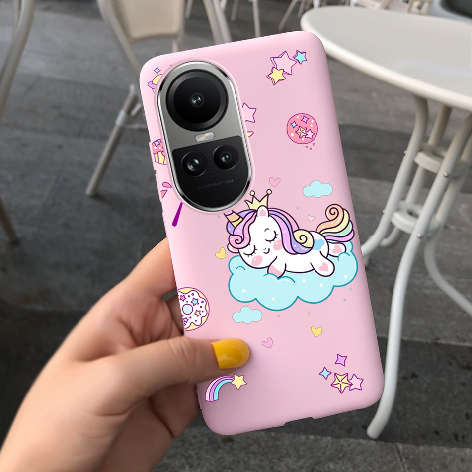 Ốp Điện Thoại Silicon Mềm Họa Tiết Bò Sữa / Phi Hành Gia OPPO Reno 10  / Reno 10 Pro  2023 Reno10 10Pro 5G