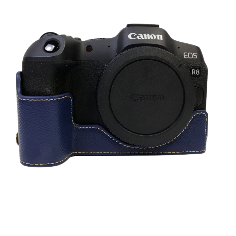 Thích hợp cho túi đựng máy ảnh Canon eos r50 Vỏ da eos r8 Vỏ bảo vệ nửa đế eos r50