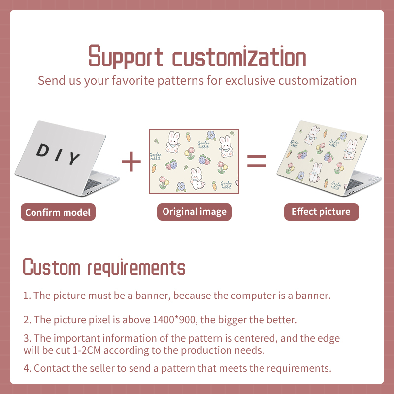 Bộ 2 Miếng Dán Trang Trí Laptop Họa Tiết Hoạt Hình 12 / 13 / 14 / 15 / 17 Inch Diy