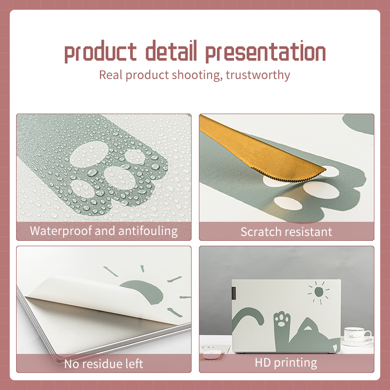 Bộ 2 Miếng Dán Trang Trí Laptop Họa Tiết Hoạt Hình 12 / 13 / 14 / 15 / 17 Inch Diy