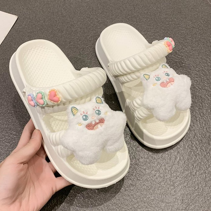 One more shoes⭐Xăng đan In Họa Tiết Hoạt Hình Dễ Thương Thời Trang Mùa Hè Cho Nữ