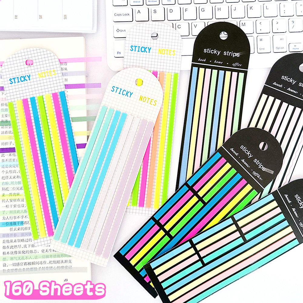 Set 160 Tờ Giấy Ghi Chú Tự Dính Trong Suốt Dùng Đánh Dấu Trang Sách