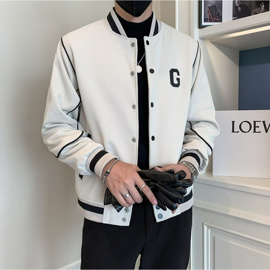 Áo Khoác Bóng Chày Phong Cách Hàn Quốc Thời Trang Thu Đông Cho Nam simple áo khoác bomber bigsize áo khoác nam đẹp from rộng áo khoác jacket nam fashion