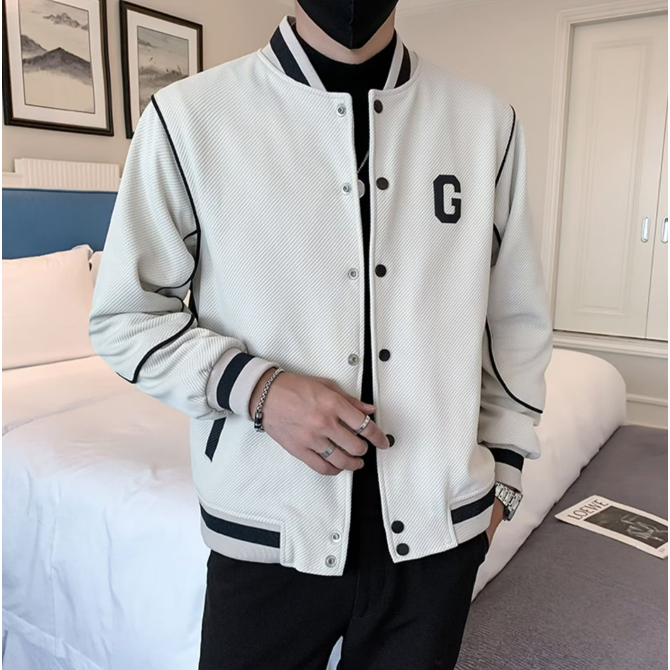 Áo Khoác Bóng Chày Phong Cách Hàn Quốc Thời Trang Thu Đông Cho Nam simple áo khoác bomber bigsize áo khoác nam đẹp from rộng áo khoác jacket nam fashion