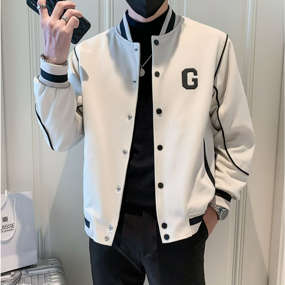 Áo Khoác Bóng Chày Phong Cách Hàn Quốc Thời Trang Thu Đông Cho Nam simple áo khoác bomber bigsize áo khoác nam đẹp from rộng áo khoác jacket nam fashion