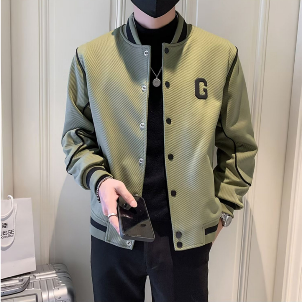 Áo Khoác Bóng Chày Phong Cách Hàn Quốc Thời Trang Thu Đông Cho Nam simple áo khoác bomber bigsize áo khoác nam đẹp from rộng áo khoác jacket nam fashion
