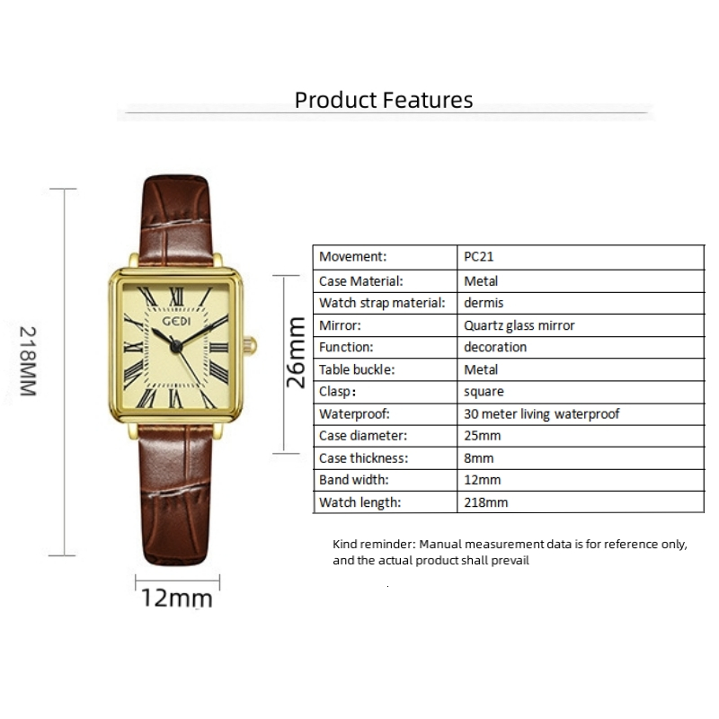 Women's watch GEDI 13051  belt