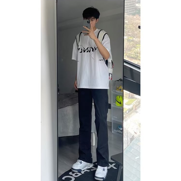 Quần jean ống đứng denim unisex quần jean đen nam Cao Cấp  quần denim jean skinny nam street style quần jean ôm lưng cao