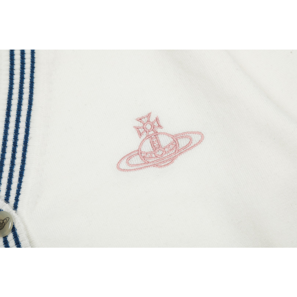 Mới Áo Khoác cardigan Dệt Kim Thêu Chữ Vivienne West Wood