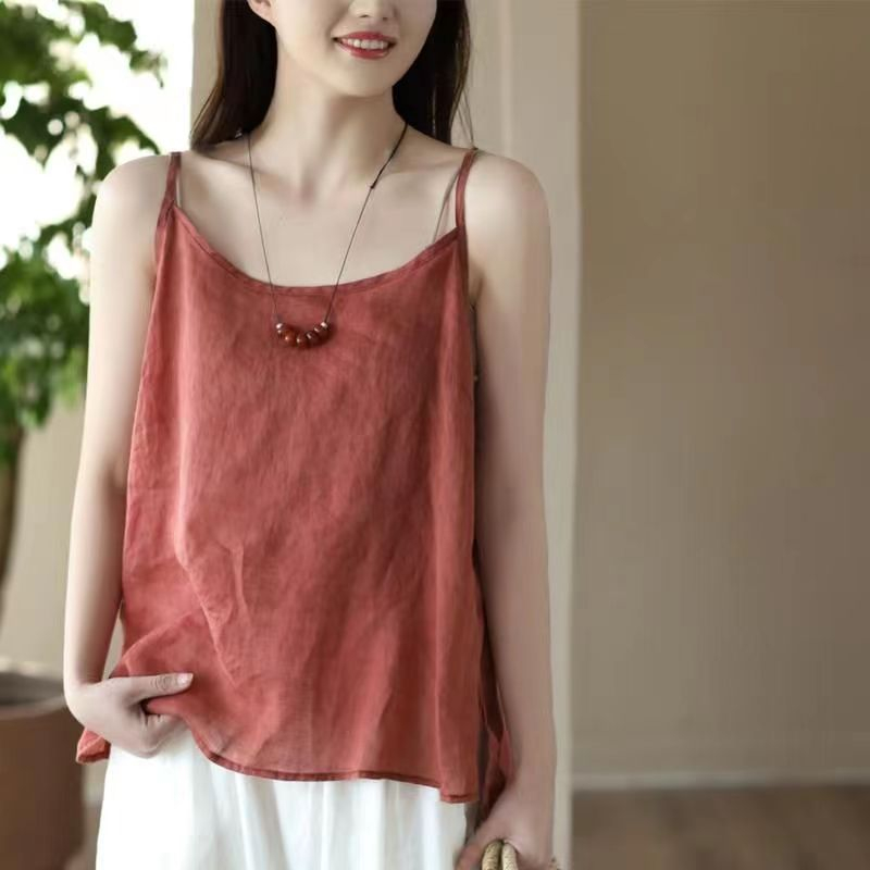 Giày Búp Bê Nhật Bản Làm Bằng Thủ Công Cho Nữ Sweetness Áo tank top Chất cotton Phong Cách retro Mùa Hè 2023