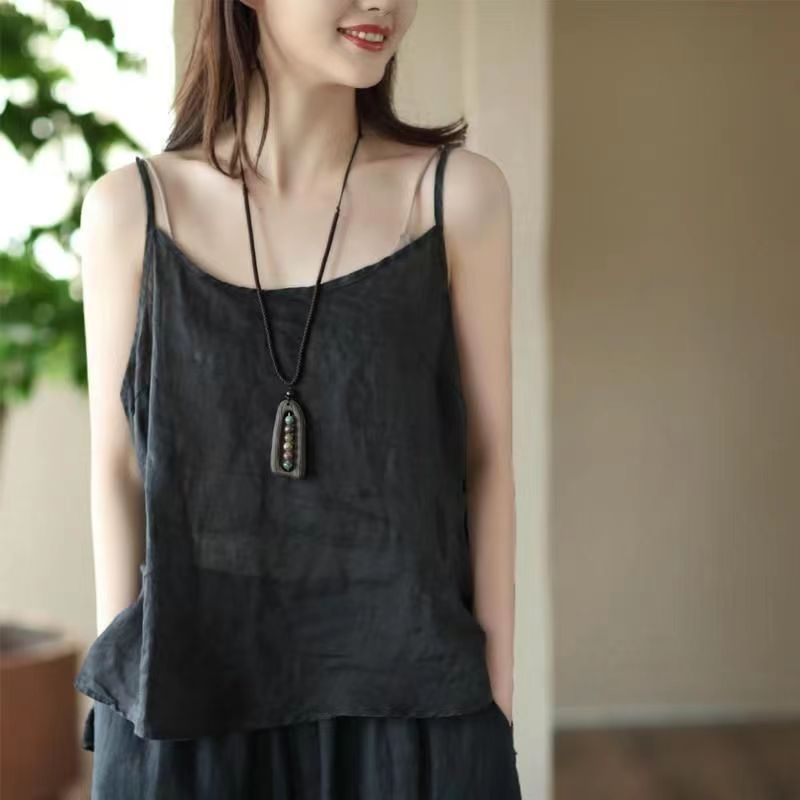 Giày Búp Bê Nhật Bản Làm Bằng Thủ Công Cho Nữ Sweetness Áo tank top Chất cotton Phong Cách retro Mùa Hè 2023