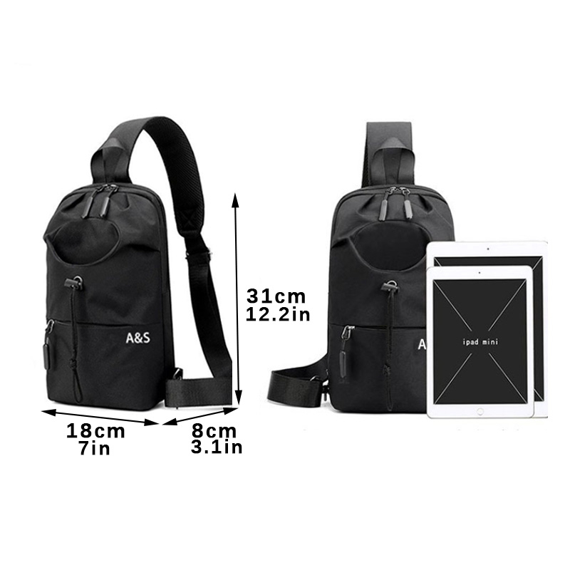 Túi Đeo Chéo Ngực Vải Oxford Thời Trang Cho Nam