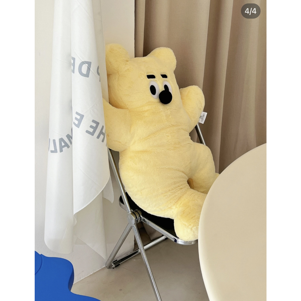 Gối Ôm Hình Gấu Vàng Bằng Nhung Dễ Thương Xinh Xắn