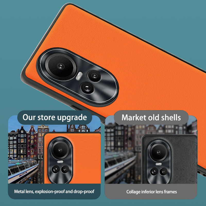 Ốp Điện Thoại Cứng Bề Mặt Da Cho OPPO Reno10 Reno 10 Pro Plus Pro + 5G