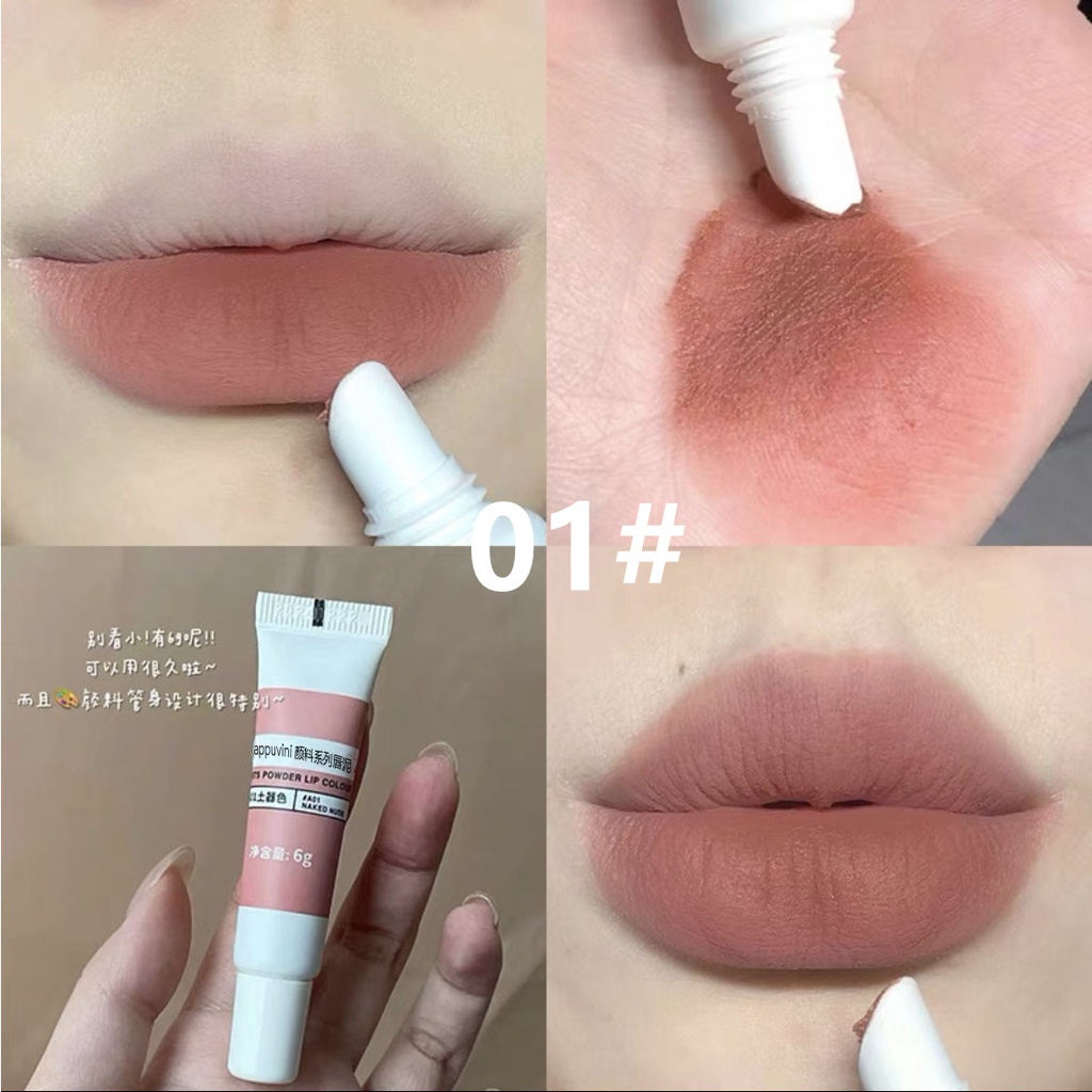 Son kem Sắc tố môi đất sét son môi dạng lỏng lâu trôi son kem chống thấm nước