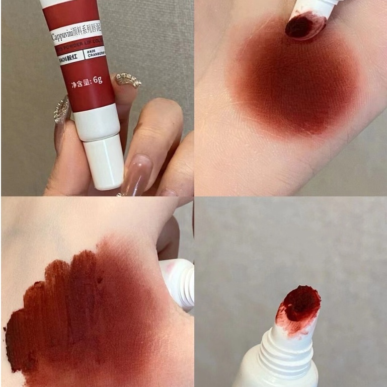 Son kem Sắc tố môi đất sét son môi dạng lỏng lâu trôi son kem chống thấm nước