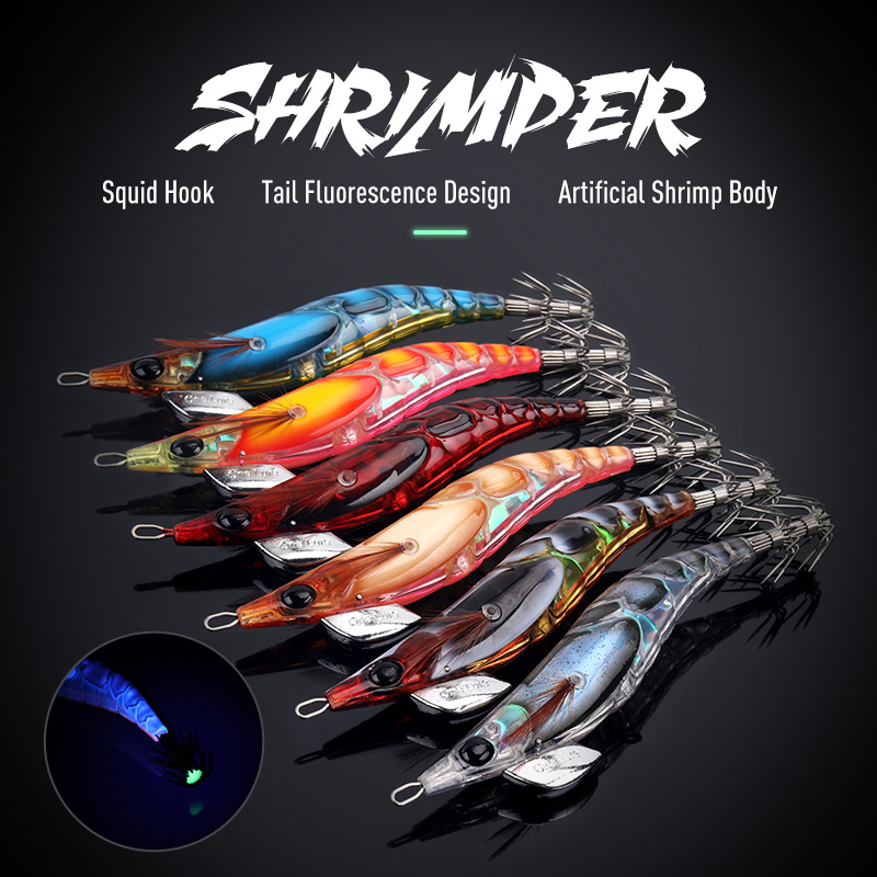 Mồi Câu Cá Giả Hình Con Tôm Mềm 80mm 92mm 110mm