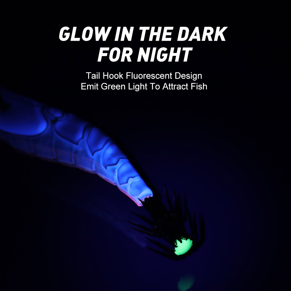 Mồi Câu Cá Giả Hình Con Tôm Mềm 80mm 92mm 110mm