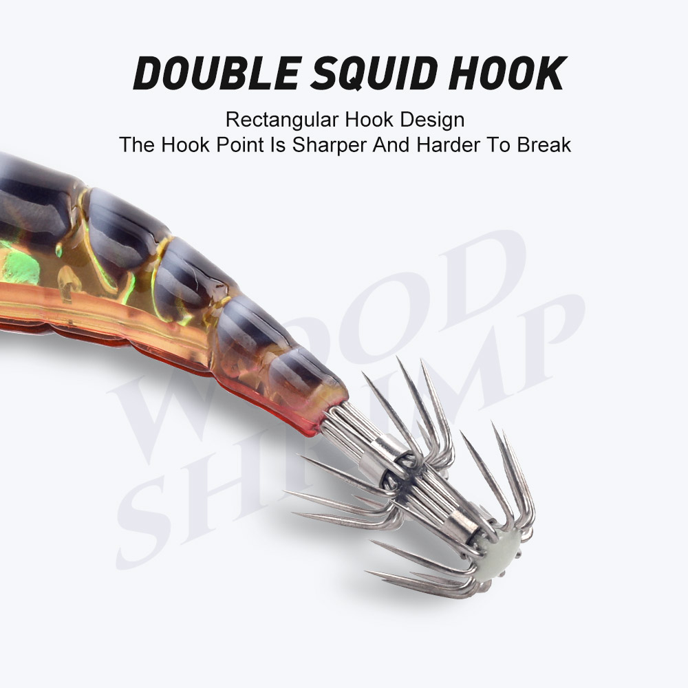 Mồi Câu Cá Giả Hình Con Tôm Mềm 80mm 92mm 110mm