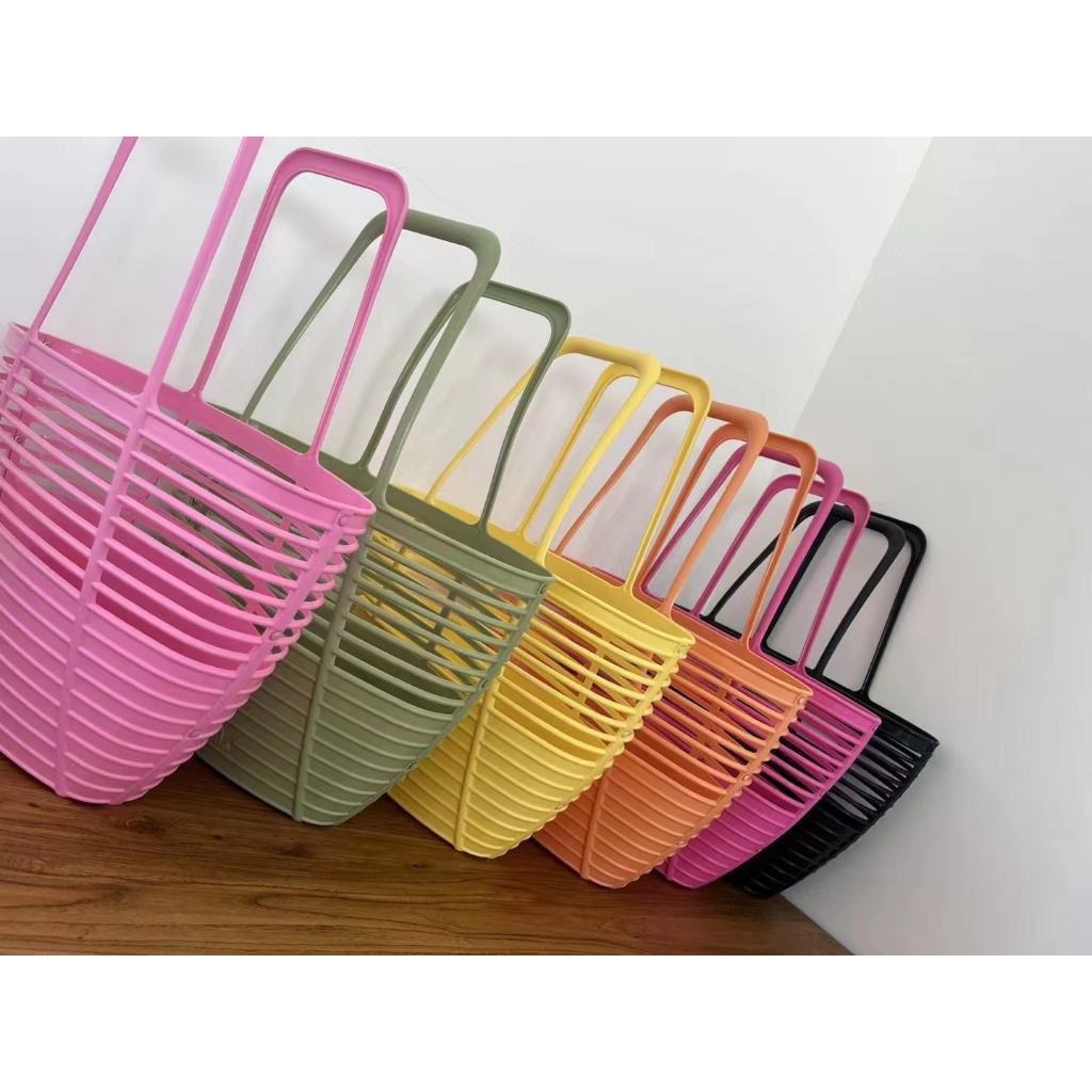 : Giao hàng nhanh chóng Melissa beach jelly cabbage basket túi dung tích lớn túi đeo vai túi xách