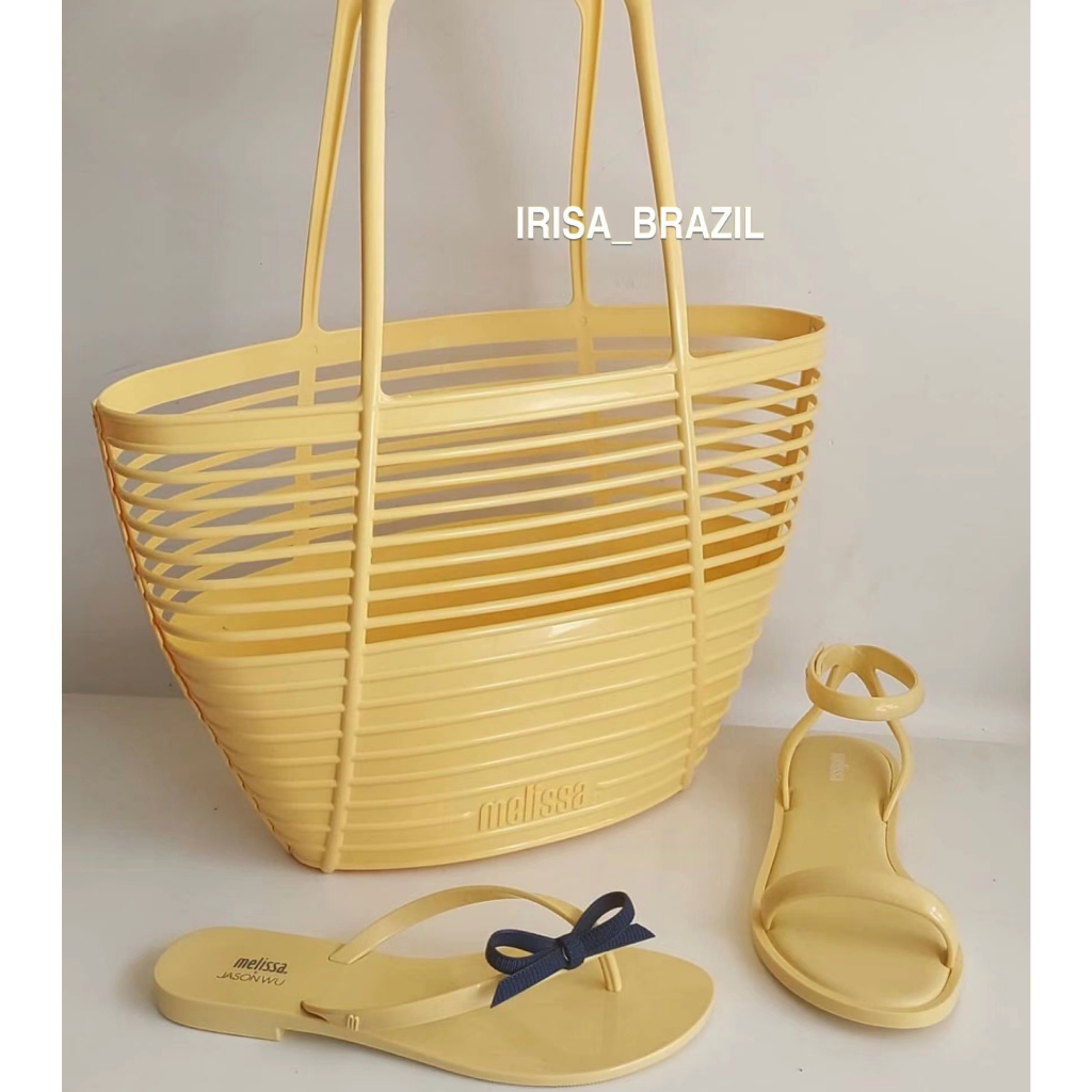 : Giao hàng nhanh chóng Melissa beach jelly cabbage basket túi dung tích lớn túi đeo vai túi xách