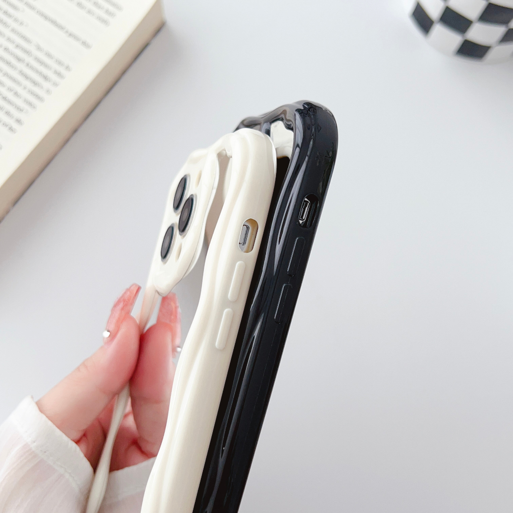 Ốp Điện Thoại Mềm Tráng Gương Họa Tiết Gợn Sóng Cho OPPO Reno 4 5 6 7 7SE 8 Pro Pro +