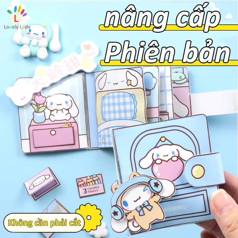 DIY ❥ Nhà búp bê giấy ❥ cinnamoroll Dễ thương Ngọc quế chó Handmade Toy Doll