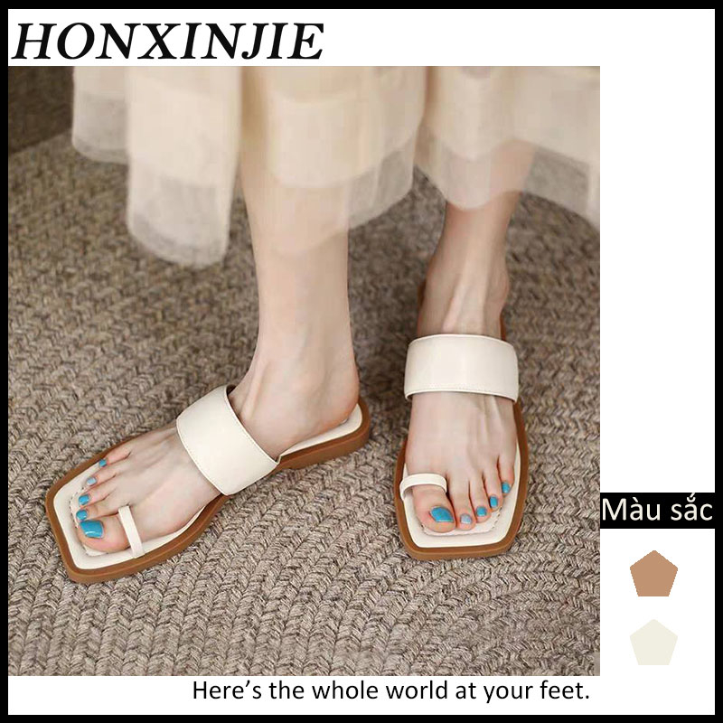 HONGXINJIE dép sandal nữ dép quai hậu nữ 2023NEW Phong cách thời trang retro 070511