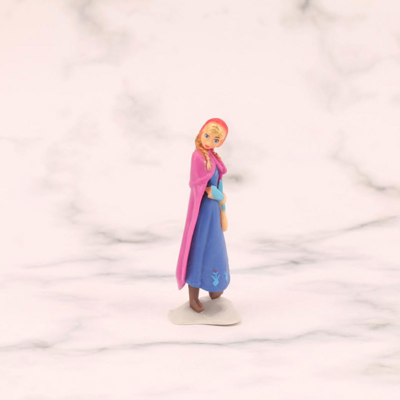DISNEY Set 6 Mô Hình Công Chúa Elsa Anna Olaf 5-8cm Trang Trí Bánh Kem