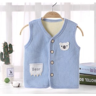 Áo Khoác Cardigan Lót Lông Cừu Thời Trang Thu Đông Phong Cách Mới Cho Bé Gái