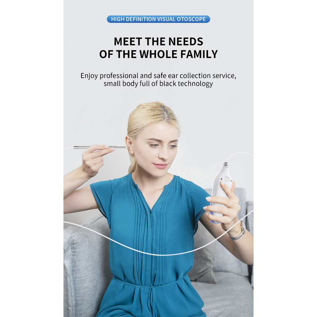 Máy Nội Soi Tai 3.9mm 1080P Kỹ Thuật Số Với Pin Sạc 3 "IPS 3000mAh