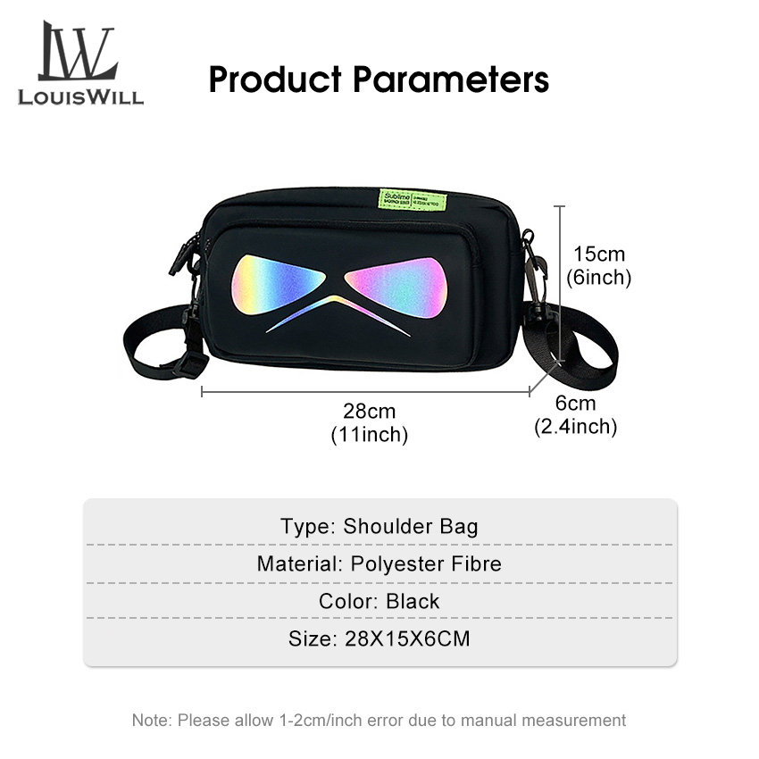 Túi đeo vai LOUISWILL cỡ lớn chống nước chống mài mòn phong cách thể thao cho nam